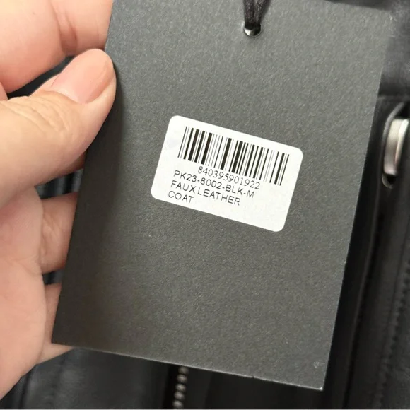 Khy x Namilia Faux Leather Trench Coat Black NWT - Picture 5 of 5